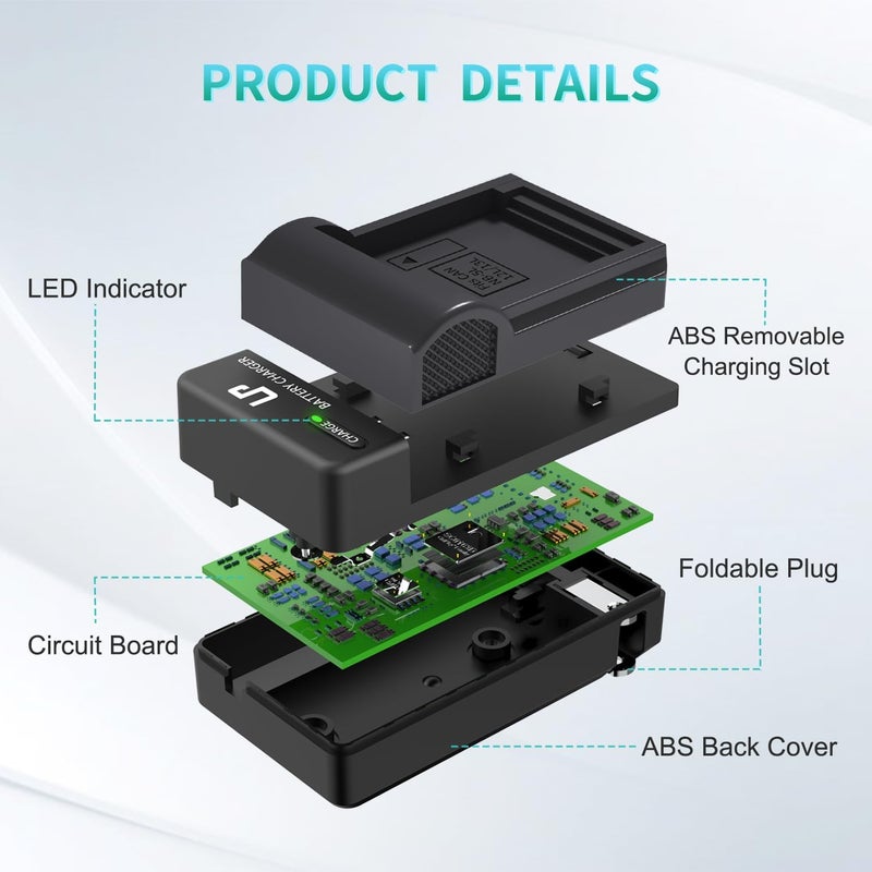 L & P NB-13L Battery Charger, Camera Charger with LED Display for Canon PowerShot SX620 HS, SX720 HS, SX730 HS, SX740 HS Digital, G1 X Mark III, G5 X, G7 X, G7 X Mark II, G9 X, G9 X Mark II Camera - Image 3